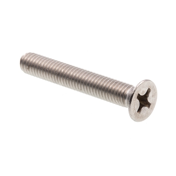 Prime-Line Machine Screw, Metric, Flat Head, Phillip Drive M6-1.0 X 40MM A2-70 Stainless Steel 10PK 9121582 - main